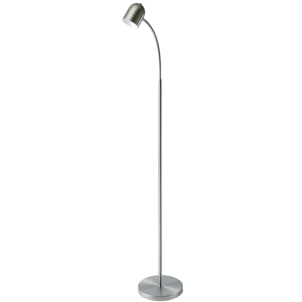 5 Watt LED Floor Lamp, Satin Chrome Finish