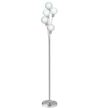 Dainolite 306F-SC - 5LT Incandescent Floor Lamp, SC w/White Glass