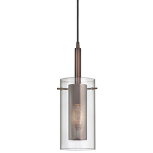 Dainolite 30961-CM-OBB - 1 Light Pendant, Oil Brushed Bronze, Clear Glass / Steel Mesh