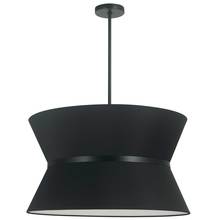 Dainolite CTN-244C-MB-797 - 4 Light Incandescent Chandelier, Matte Black with Black Shade