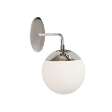 Dainolite DAY-141W-PC - 1 Light Halogen Polished Chrome Wall Sconce w/ White Glass