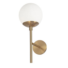 Dainolite DAY-161W-AGB - 1LT Wall Sconce, AGB w/ WH Opal Glass