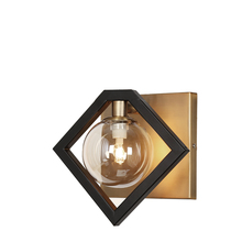 Dainolite GLA-91W-MB-VB - 1 Light Wall Sconce, Matte Black & Vintage Bronze Finish, Champagne Glass