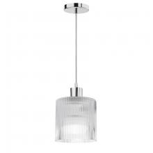 Dainolite NAD-71P-PC-FL - 1LT Pendant, PC w/ FL Glass