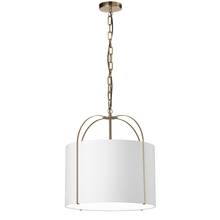 Dainolite QCY-181P-GLD-WH - 1LT Incandescent Pendant, GLD w/ WH Shade