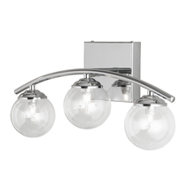 Dainolite V13-203W-PC - 3 Light Vanity, Polished Chrome Finish with Clear Glass