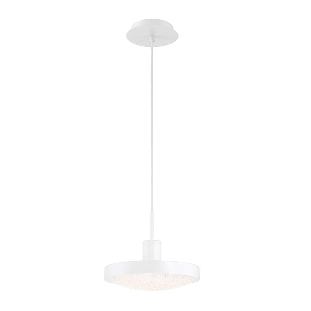 Sandstone, LED Pendant, Sml, Wht