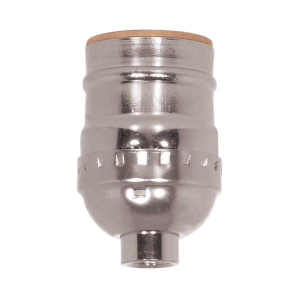 Short Keyless Socket; 1/8 IPS; Aluminum; Nickel Finish; 660W; 250V