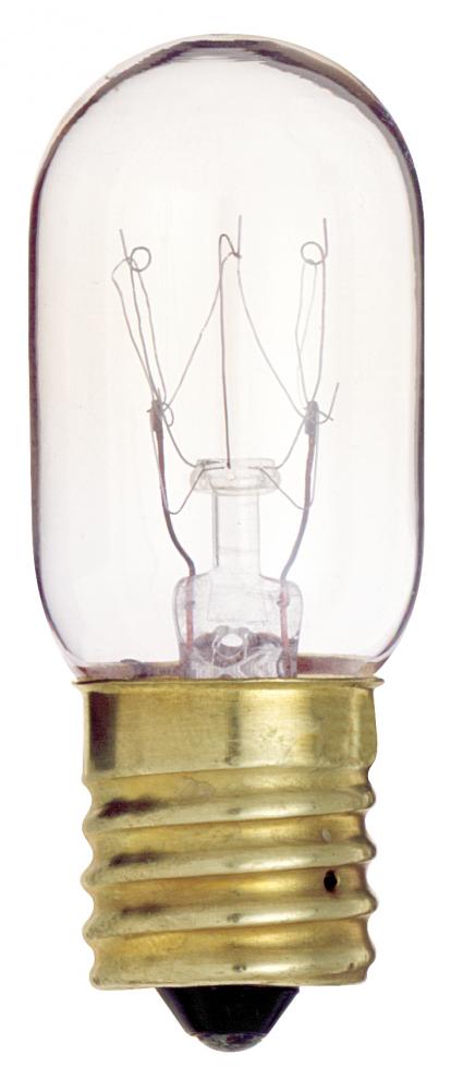 15 Watt T7 Incandescent; Clear; 2500 Average rated hours; 95 Lumens; Intermediate base; 130 Volt;