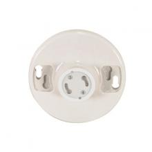 Satco Products Inc. 90/2579 - 4 Terminal Keyless White Phenolic GU24 Ceiling Receptacle; Screw Terminals; 4-3/8" Diameter;