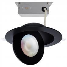 Satco Products Inc. S11296R1 - Starfish; 15 Watt LED Gimbal Downlight; 6 Inch; 2700K-5000K RGB Tunable White; Remote Driver; Black