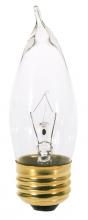 Satco Products Inc. S3264 - 25 Watt CA10 Incandescent; Clear; 1500 Average rated hours; 210 Lumens; Medium base; 120 Volt