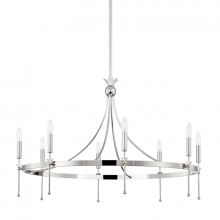 Hudson Valley 4338-PN - 8 LIGHT CHANDELIER