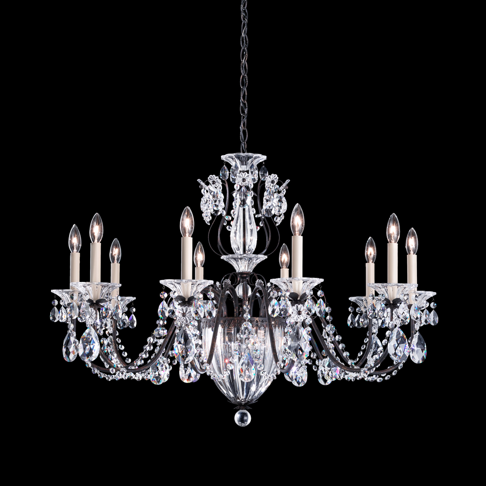 Bagatelle 13 Light 120V Chandelier in Etruscan Gold with Heritage Handcut Crystal