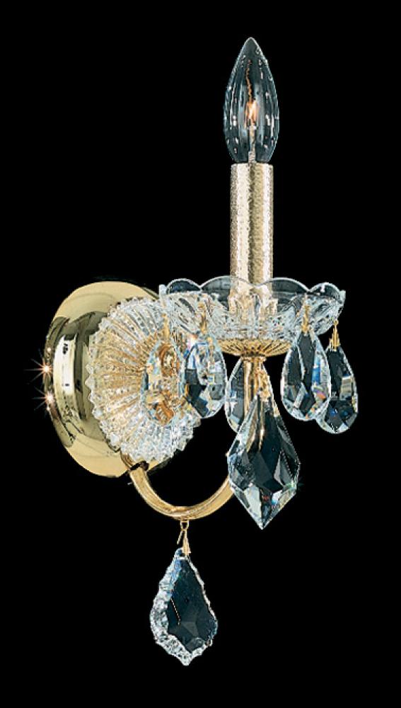 Century 1 Light 120V Wall Sconce in Etruscan Gold with Heritage Handcut Crystal