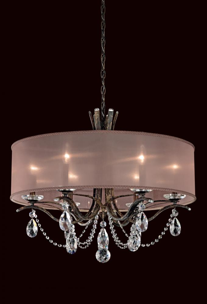 Vesca 6 Light 120V Chandelier in Heirloom Bronze with Heritage Handcut Crystal