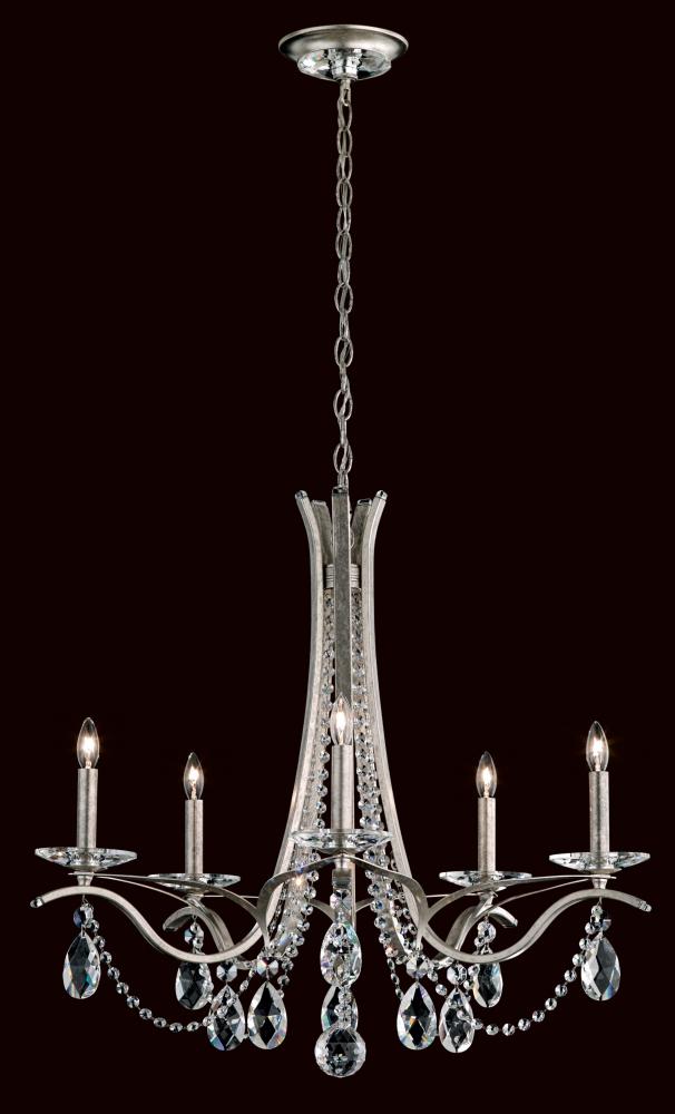 Vesca 5 Light 120V Chandelier in Black with Heritage Handcut Crystal