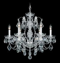 Schonbek 1870 1705-40 - Century 6 Light 120V Chandelier in Polished Silver with Heritage Handcut Crystal