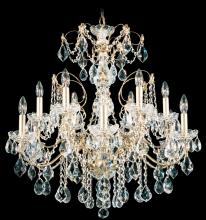 Schonbek 1870 1712-51 - Century 12 Light 110V Chandelier in Black with Clear Heritage Crystal