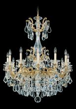 Schonbek 1870 5011-83S - La Scala 12 Light 120V Chandelier in Florentine Bronze with Clear Crystals from Swarovski