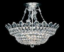 Schonbek 1870 5797H - Trilliane 10 Light 120V Semi-Flush Mount in Polished Stainless Steel with Heritage Handcut Crystal