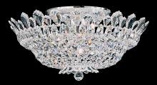 Schonbek 1870 5868H - Trilliane 10 Light 120V Semi-Flush Mount in Polished Stainless Steel with Heritage Handcut Crystal