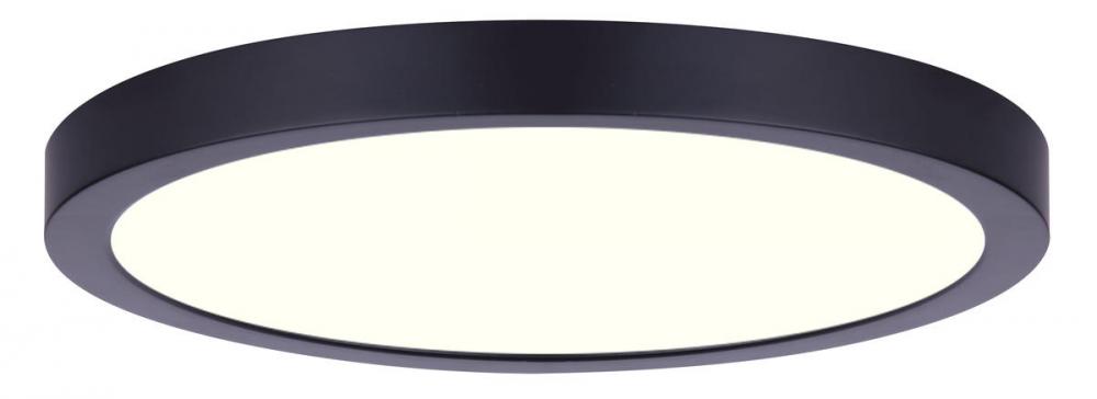 Led Disk Light Integrated Light, Black Finish