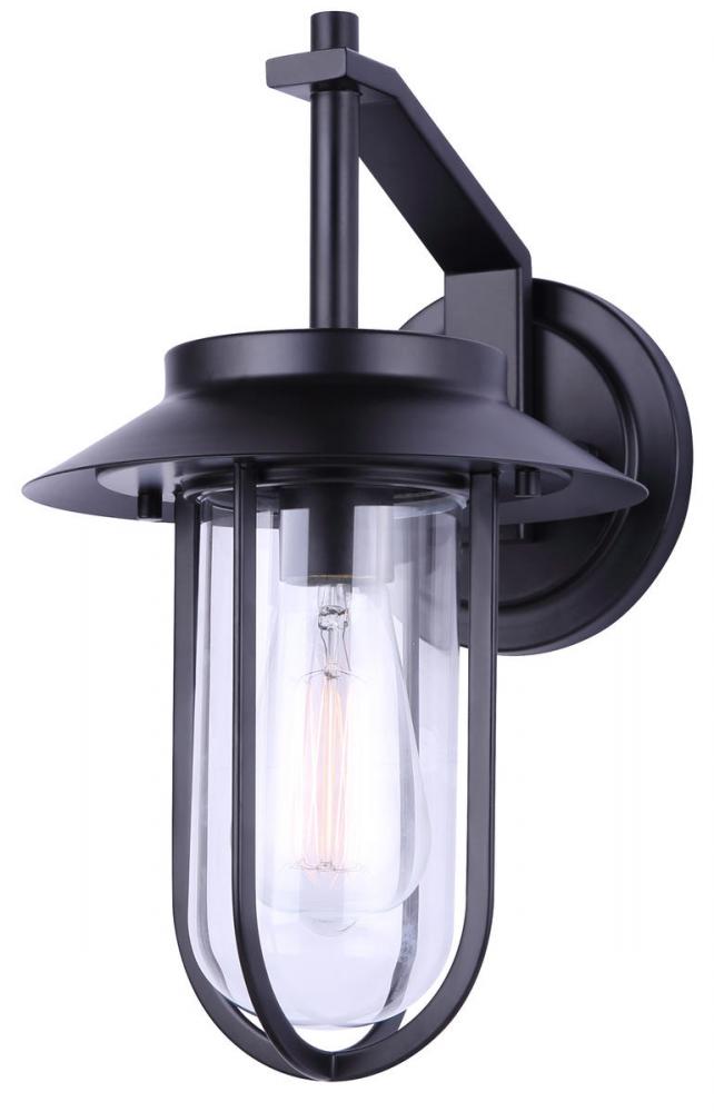 Navy 1 Light Outdoor Lantern, Black Finish