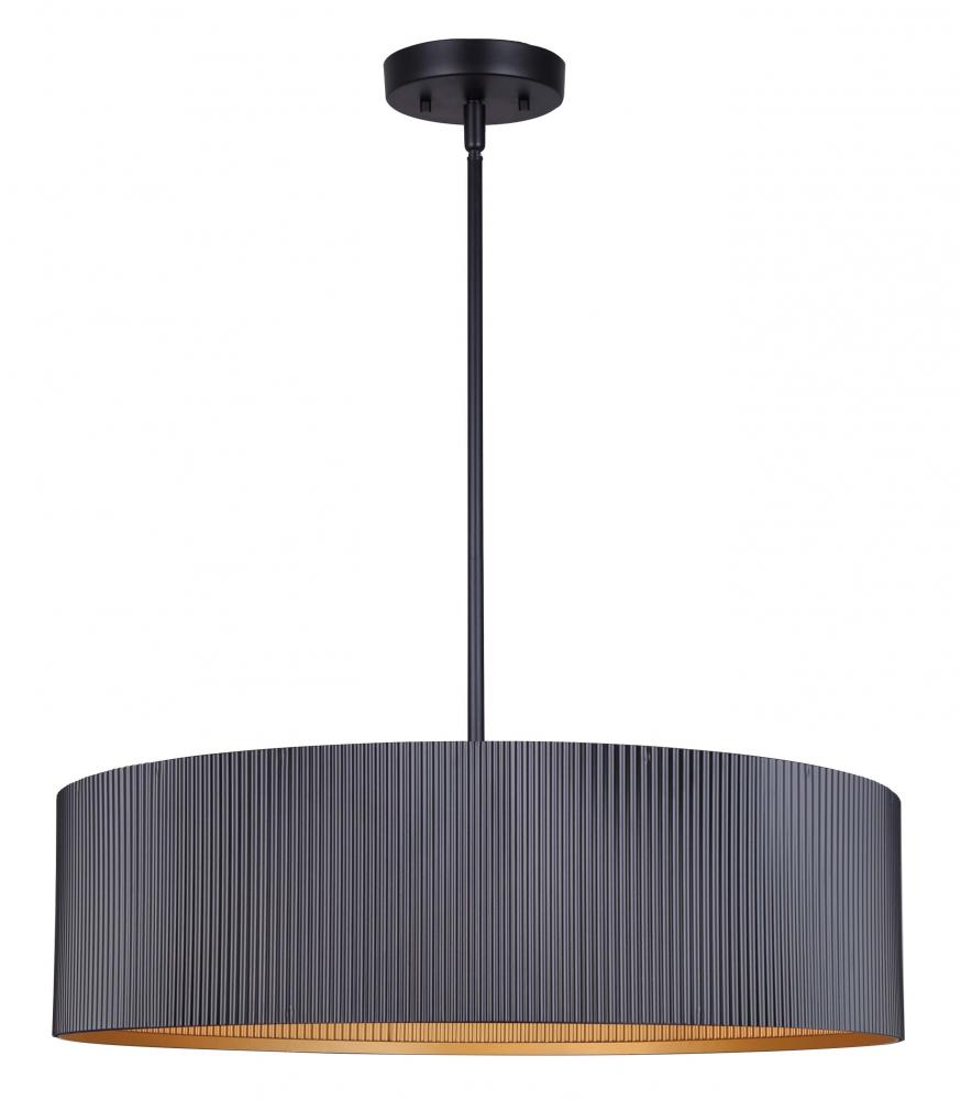 Rexton 3 Light Matte Black Modern Chandelier for Dining Rooms and Living Rooms