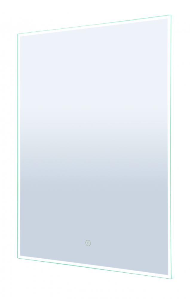 LED Sq. Mirror, 23.6" W x 31.5" H, On off Touch Button, 48W, 4000K, 80 CRI