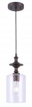 Canarm IPL276B01ORB - York 1 Light Pendant, Bronze Finish