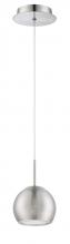 Kendal PF48-1L-SN - RHONDO series 1-Light LED Satin Nickel Pendant