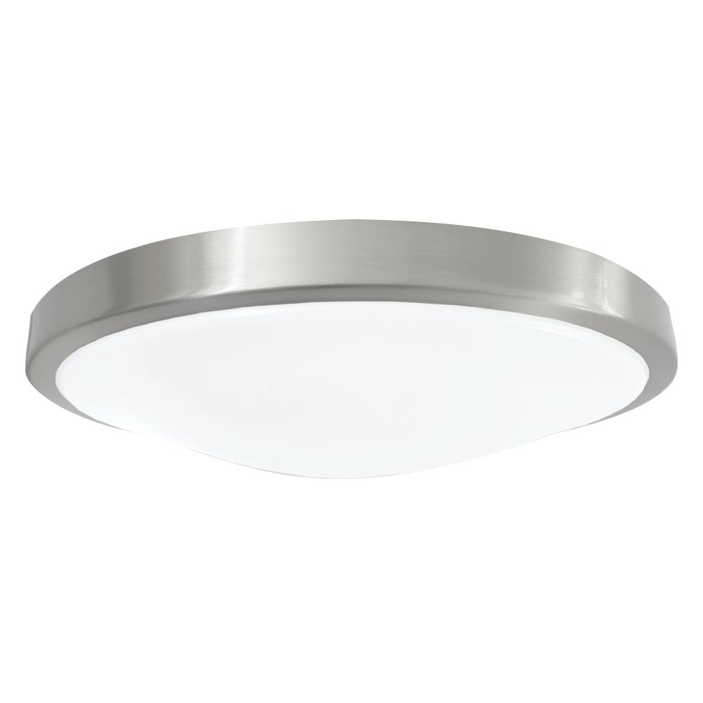 11IN LED Ceiling Luminaire 15W 120V 30K Dim Brushed Nickel Frosted Round STANDARD