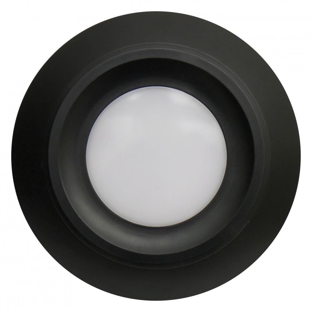 LED Traditional Downlight  10W 120V 30K Dim 4IN  Black Round STANDARD