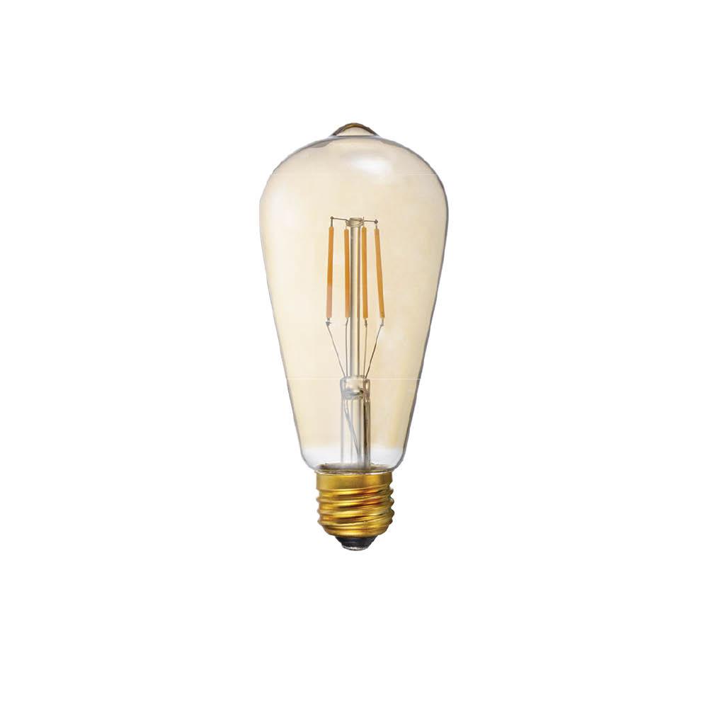 LED Filament Lamp ST19 E26 Base 4.5W 120V 22K Victorian Style Vertical Dim Standard