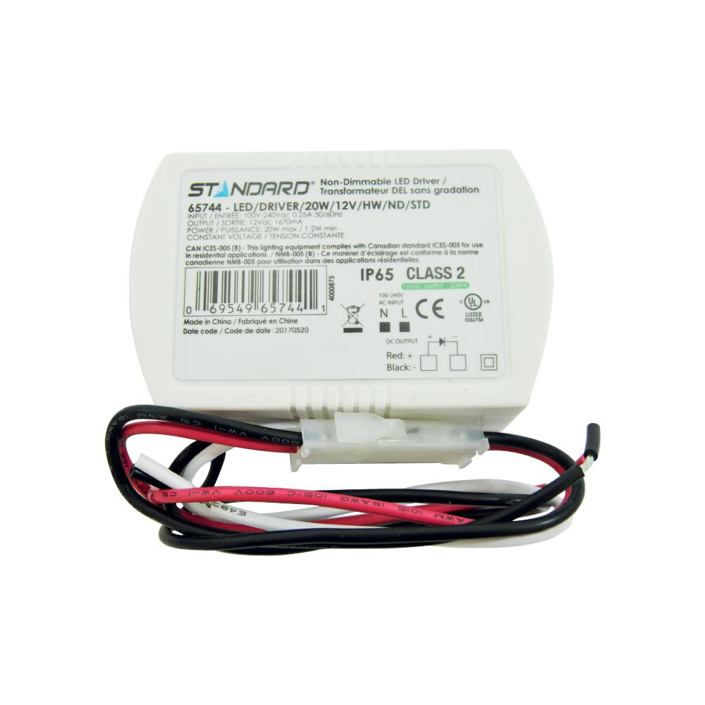 12V Hardwire Driver 20W  Non-Dim White IP65 STANDARD