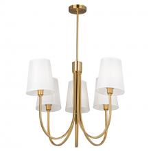 Artcraft SC13335BG - Rhythm 5 Light Chandelier Brushed Gold