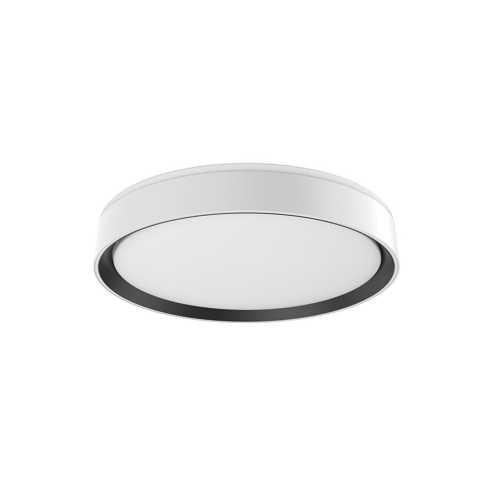 Essex 16-in White/Black LED Flush Mount