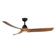 Kuzco Lighting Inc CF97860-MB/NW - Baylor 60-in Matte Black/Natural Wood LED Ceiling Fan