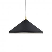 Kuzco Lighting Inc 493126-BN/BK - Dorothy 26-in Brushed Nickel With Black Detail 1 Light Pendant