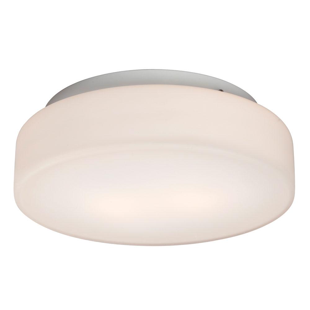 Flush Mount Ceiling Light - in White finish with White Glass (*ENERGY STAR Pending)