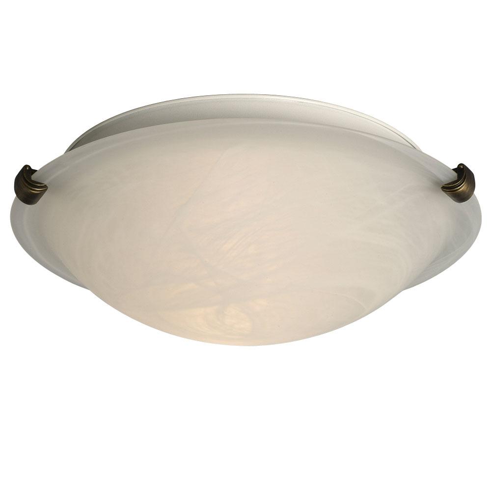 Flush Mount Ceiling Light - in Oil Rubbed Bronze finish with Marbled Glass