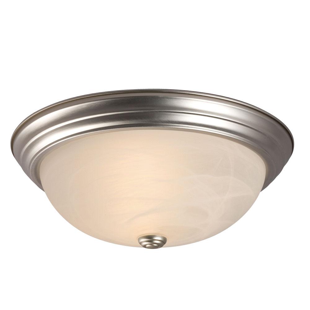 Flush Mount Ceiling Light - in Pewter finish with Marbled Glass