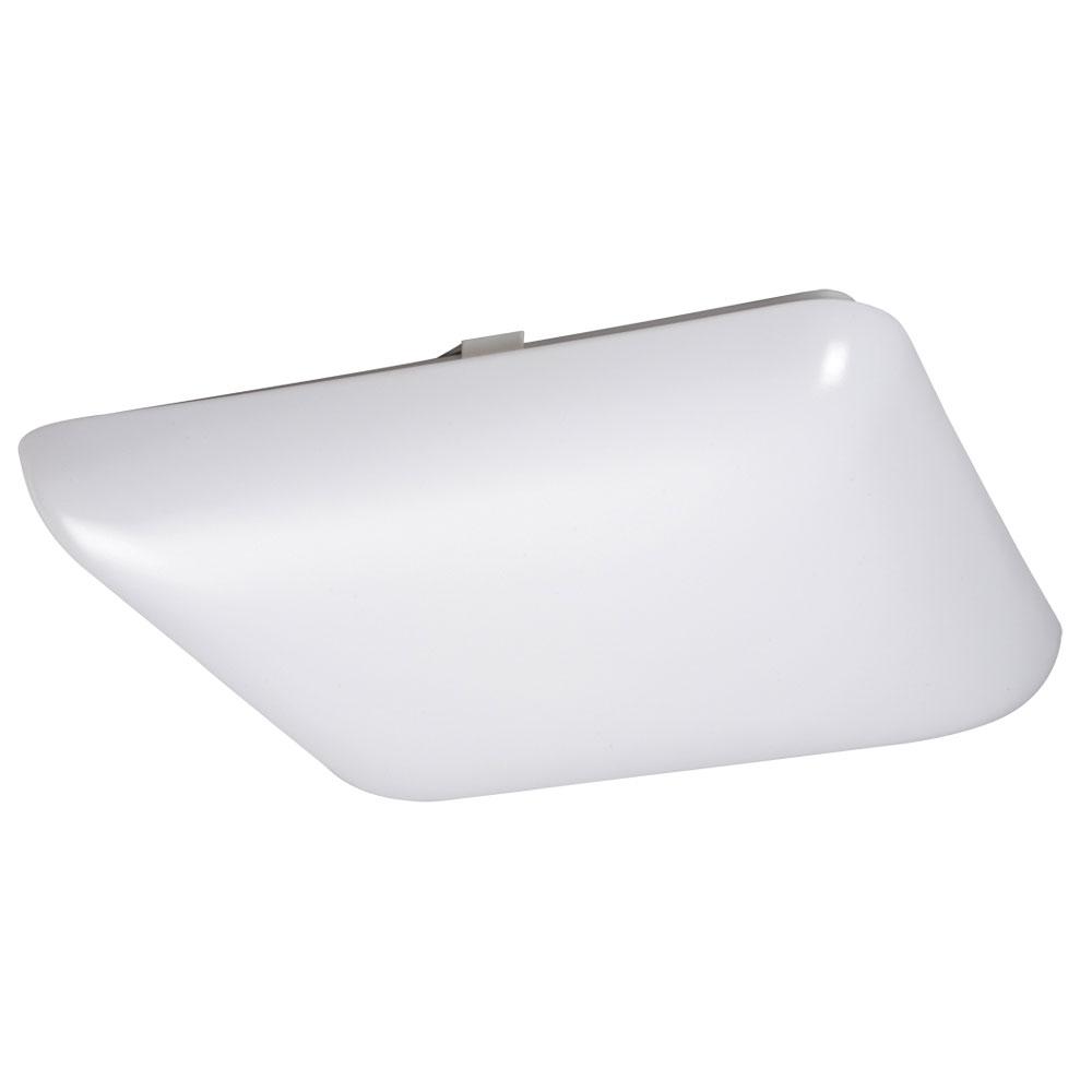 LED Flush Mount Ceiling Light / Square Cloud Light - in White finish with White Acrylic Lens (Fluore