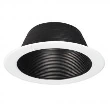 Galaxy Lighting 509BLK-1 - 1 Piece Step Baffle Trim - Black - 75W