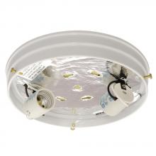 Galaxy Lighting 810210WHH-2X60W - Utility Flush Mount Holder - White