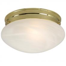 Galaxy Lighting 810310PB - Flush Mount - Polished Brass w/ Marbled Glass