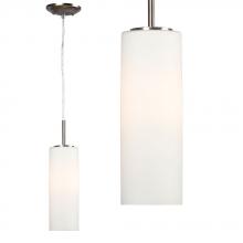 Galaxy Lighting 983202BN - Mini-Pendant - Brushed Nickel with Satin White Glass