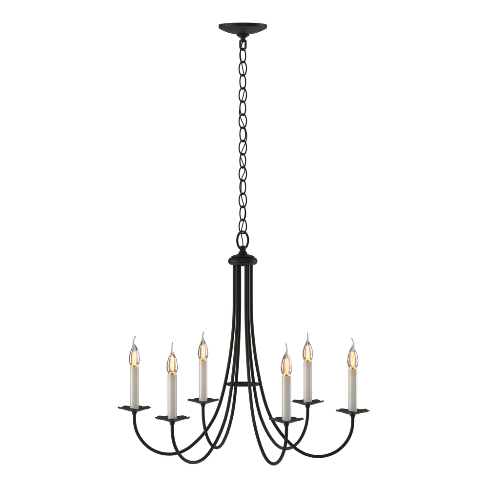 Simple Sweep 6 Arm Chandelier