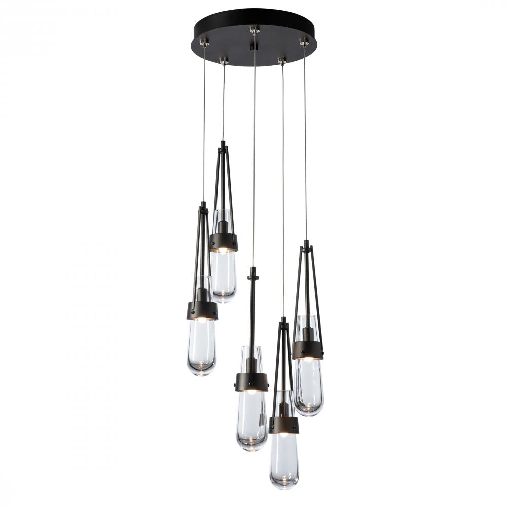 Link 5-Light Clear Glass Pendant